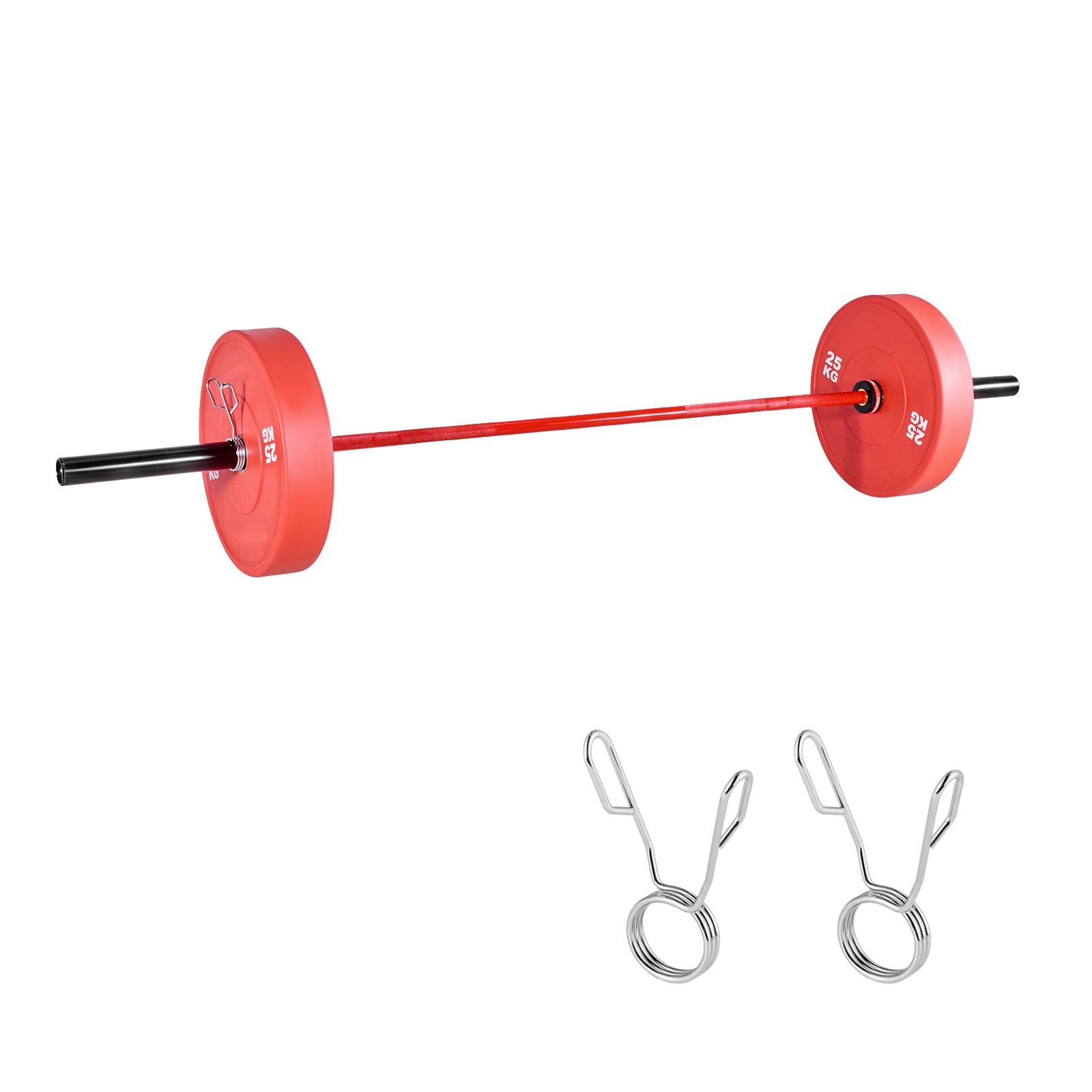 7ft Olympic Barbell Bar With Knurled Grip For Weightlifting_voghion.com